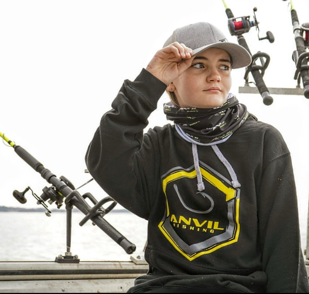 Anvil Fishing Hook Hoodie Black/Yellow image 0